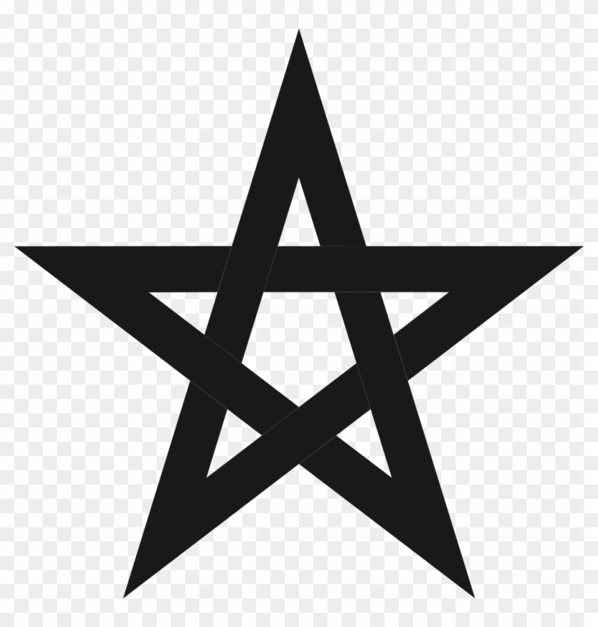 File - Pentagram Black - Svg - Morocco Flag Star Clipart #3003211