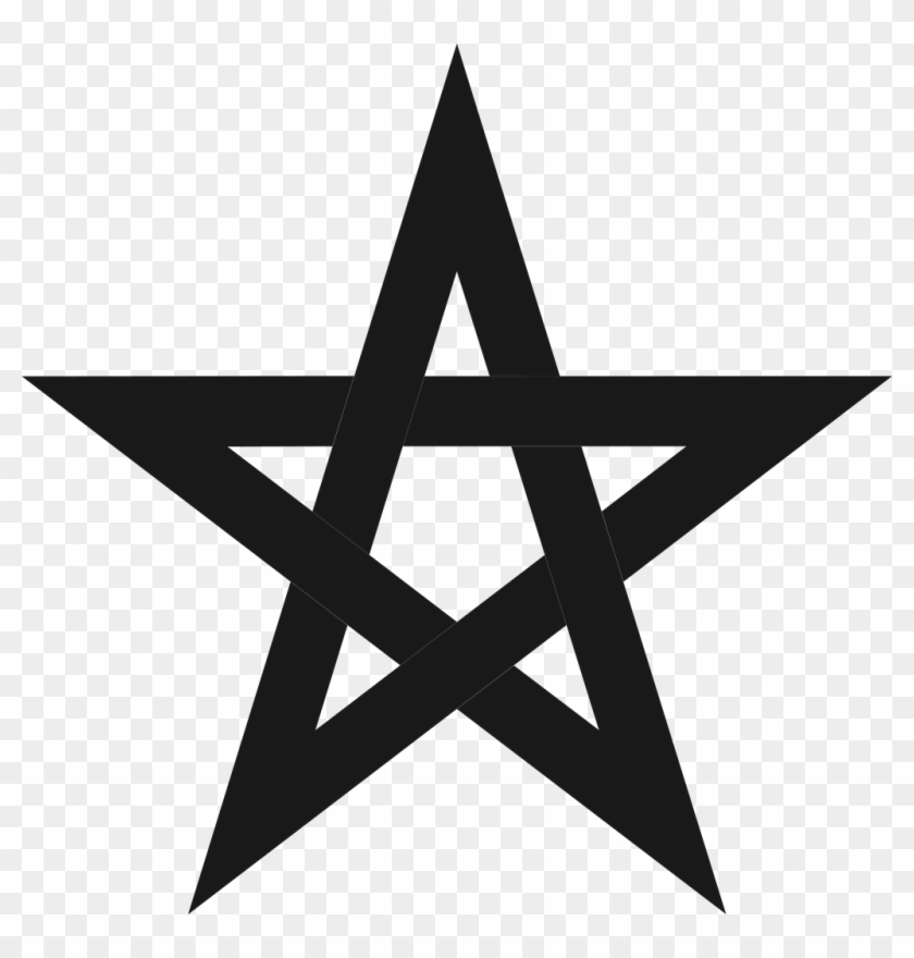 File - Pentagram Black - Svg - Morocco Flag Star Clipart