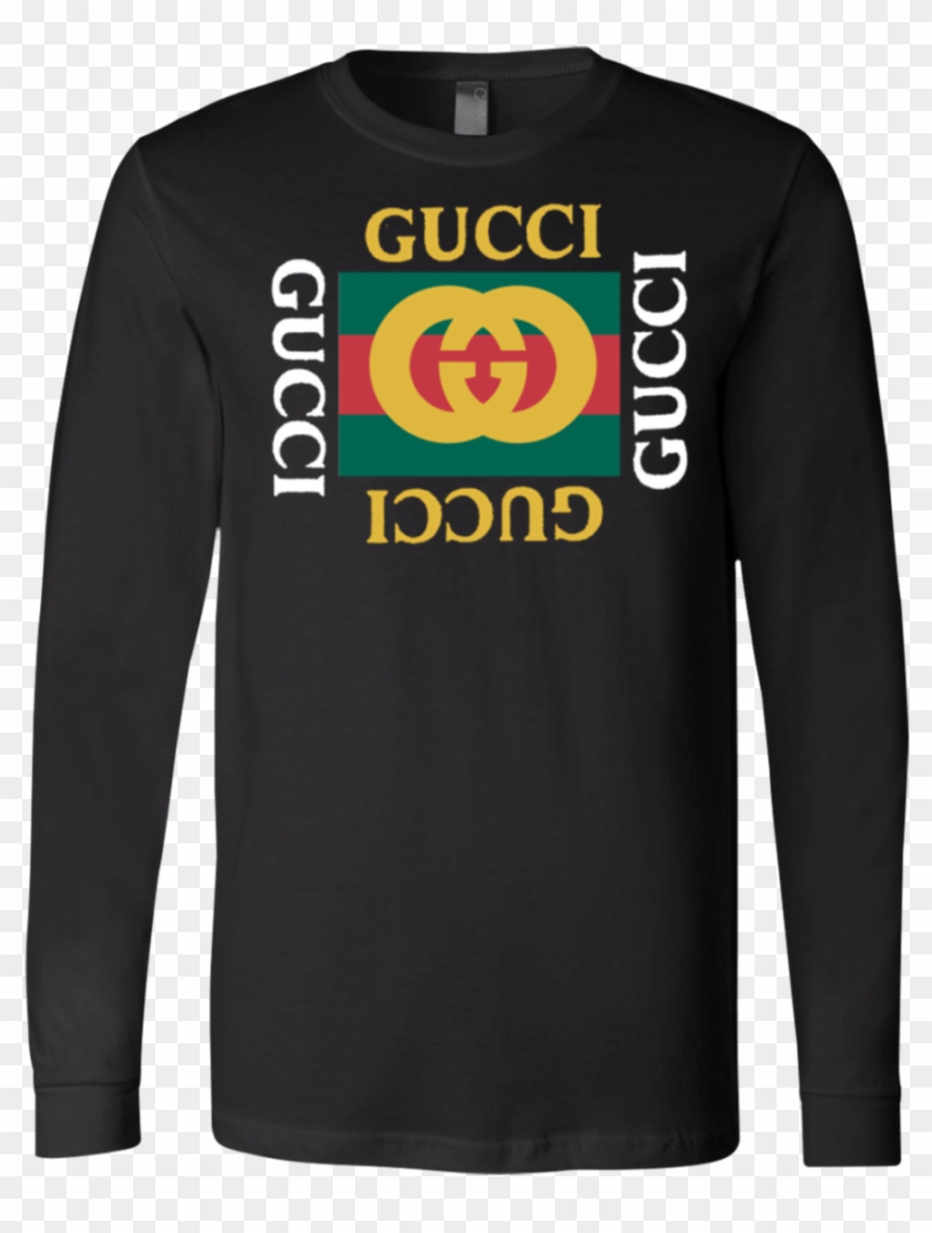 Tt0084 Gucci Logo Long Sleeve T-shirt - Gucci Shirts For Kids Clipart