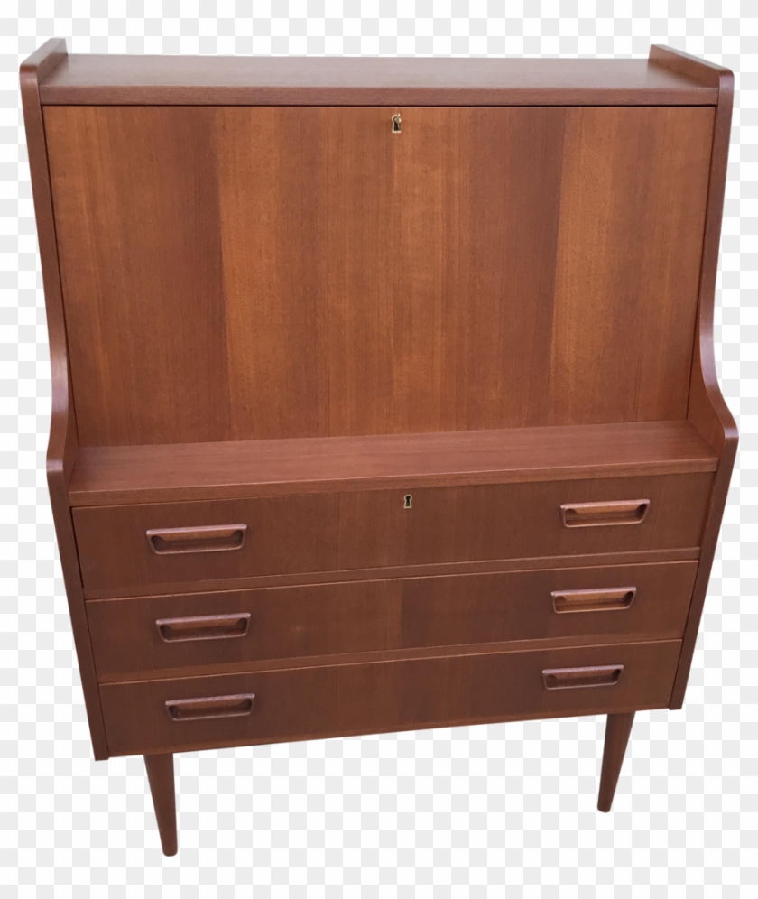 Tibergaard Denmark Teak Drop Front Desk - Desk Clipart #3005446