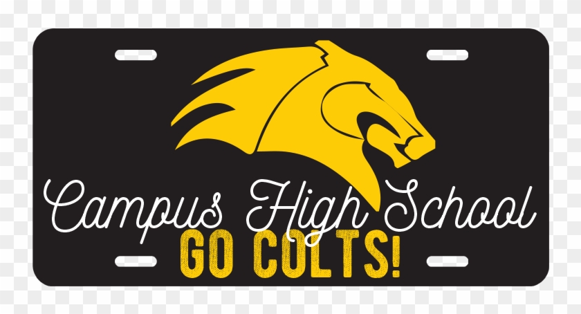 Campus High School Vanity Plate - Jaguar Clipart #3005693