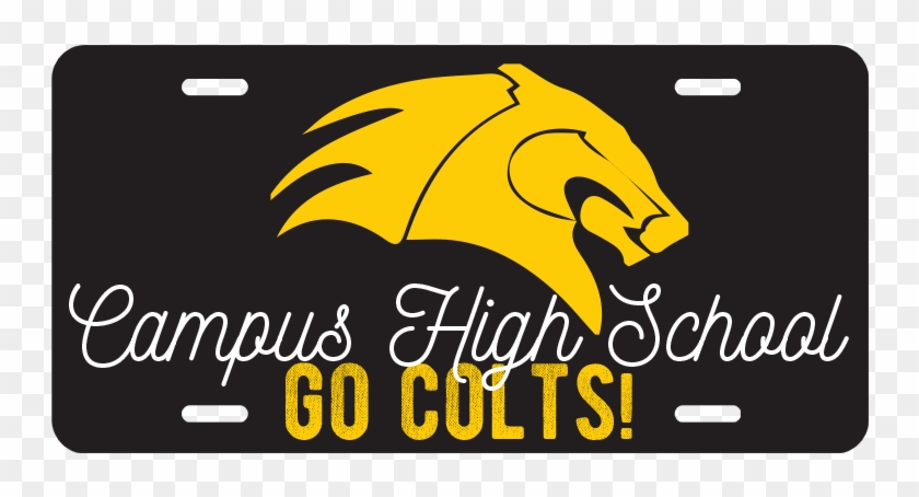 Campus High School Vanity Plate - Jaguar Clipart
