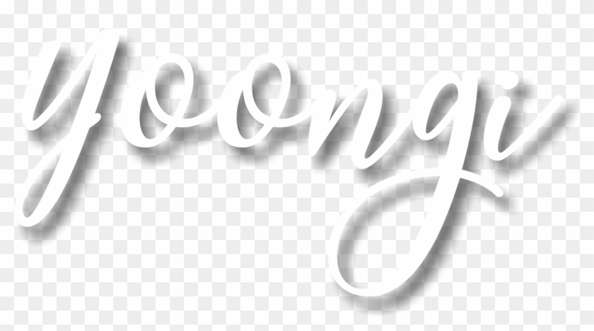 Yoongi Suga Text Name Bts Png Bts Suga Name - Calligraphy Clipart