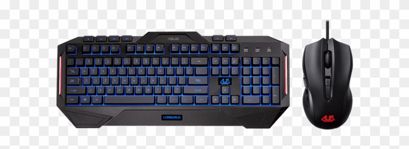 Cerberus Combo, Red/blue Led, 2500 Dpi, Wired Usb, - Asus Cerberus Gaming Keyboard Clipart