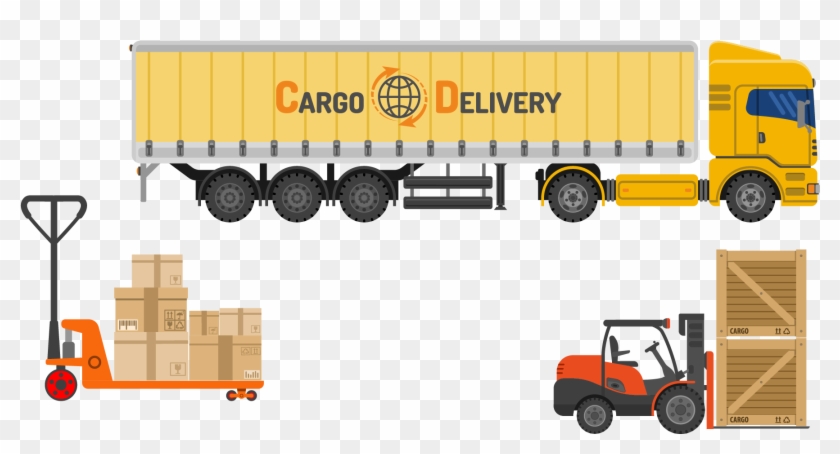 Truck Car Logistics - Logistic Truck Vector Png Clipart #3006544
