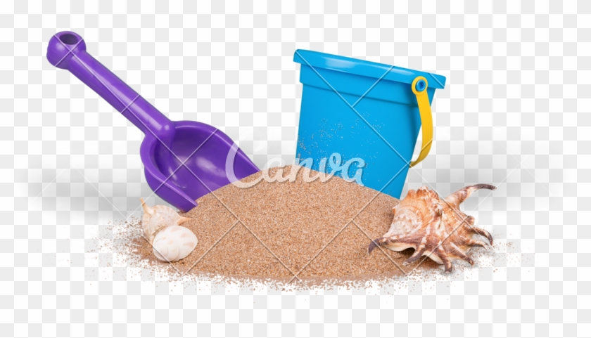 Toy Bucket And Shovel With Photos By - Fundo Para Foto De Bebe Na Praia Clipart #3006984