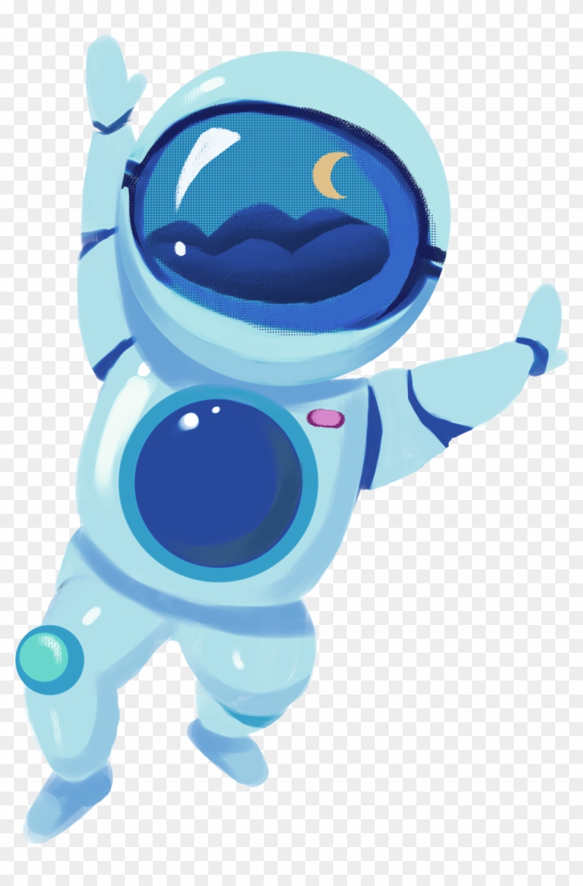 Cartoon Creative Hand Drawn Sky Element Png And Psd - Astronaut Clipart