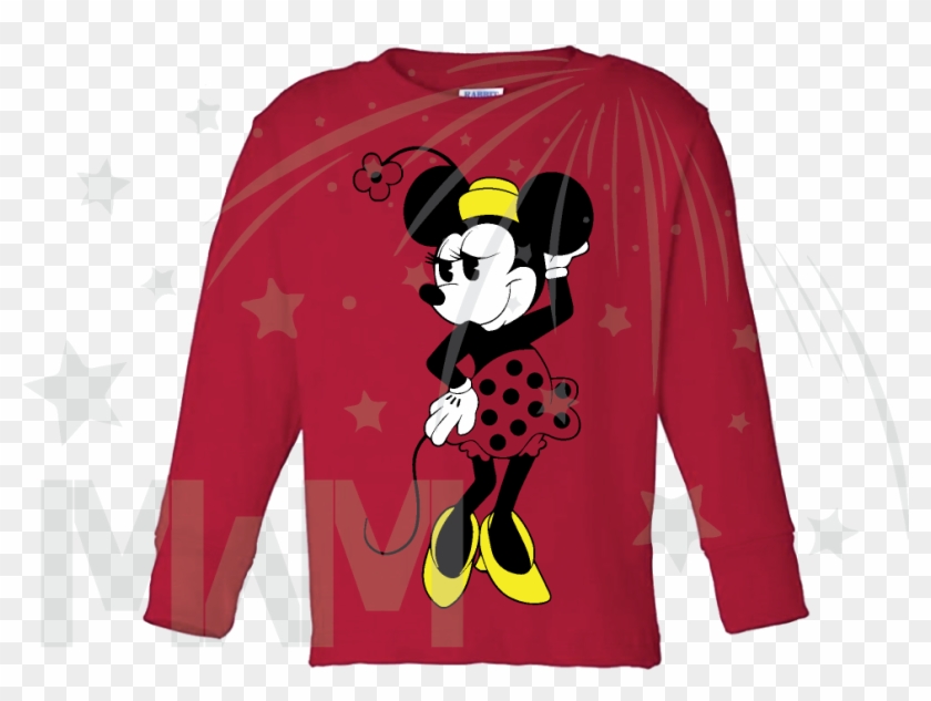 Very Cute Old Style Design Of Minnie Mouse For Toddler - Cartoon Clipart