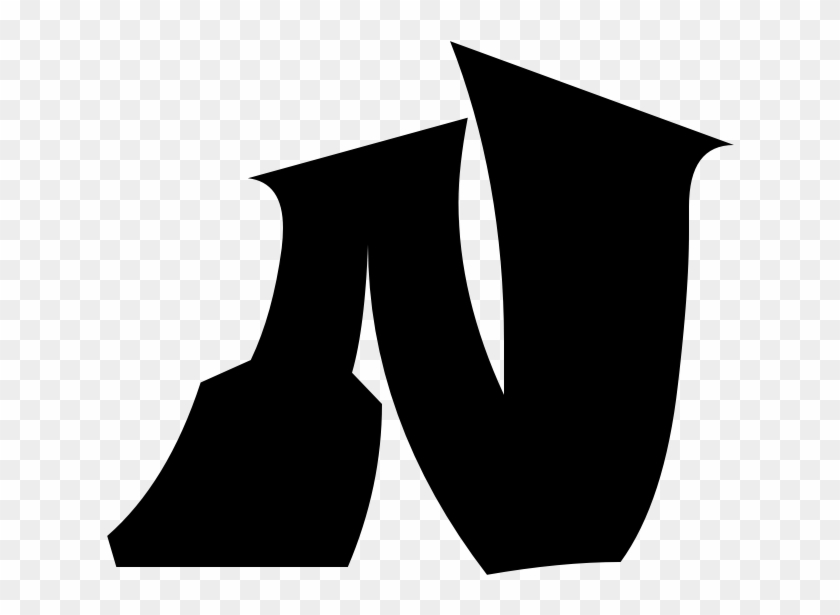 N - Graffiti Letter A Png Clipart #3007654