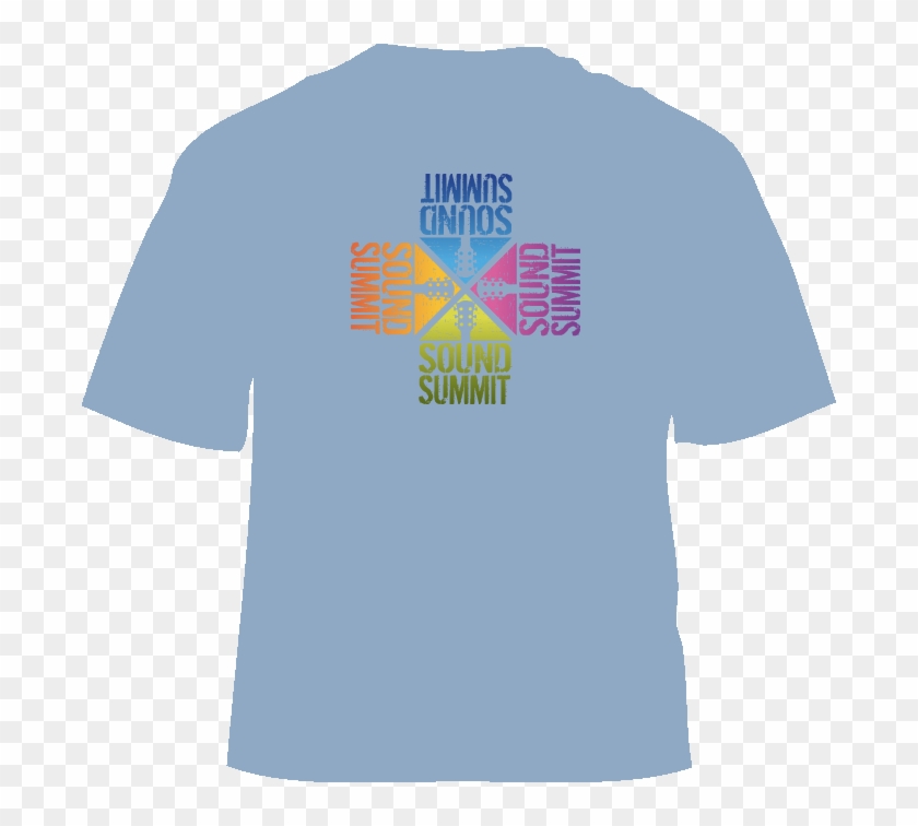 4 Logo Men's Steel Blue T Shirt - Crest Clipart