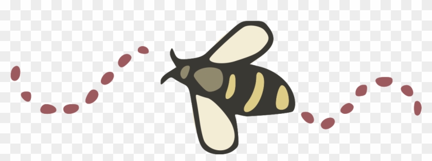 Bees Transparent Dotted Line Clipart #3008513
