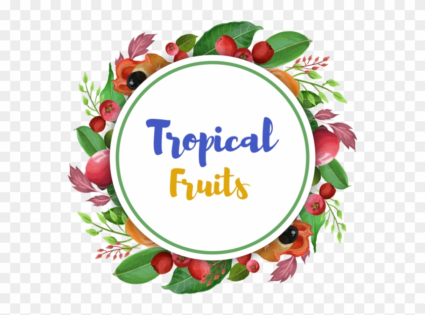 Tropical Leaves Wreath Png Clipart #3008585