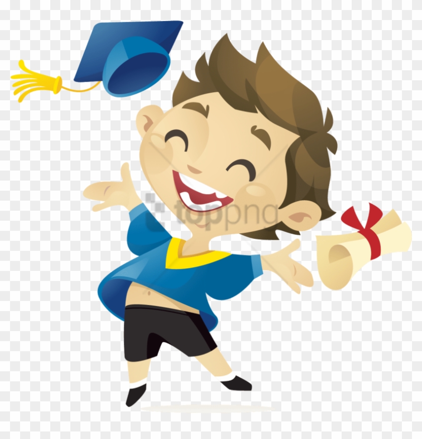 Free Png Kids Graduation Png Png Image With Transparent - Cartoon Transparent Graduation Png Clipart #3009031