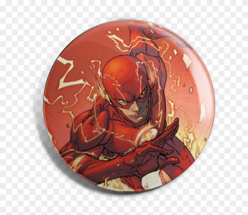 Running Flash Badge Magnet - Flash Comic Art Clipart