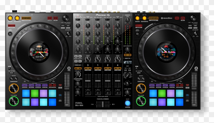 The 4-channel Professional Performance Dj Controller Clipart #3010359