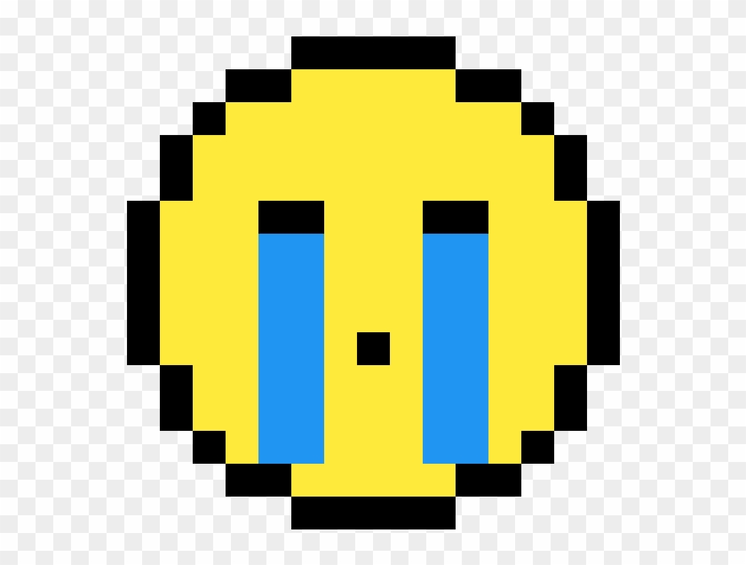 Crying Emoji - Pixel Art Clipart