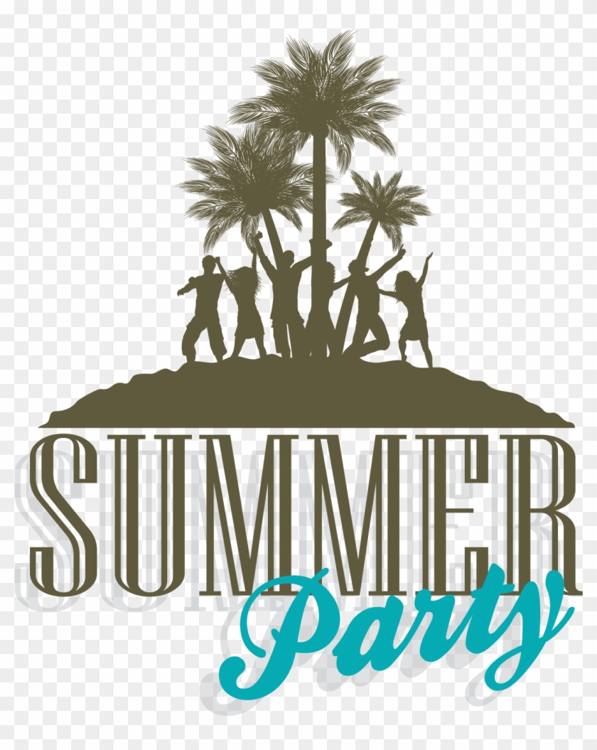 Party Silhouette Clip Art - Summer - Png Download