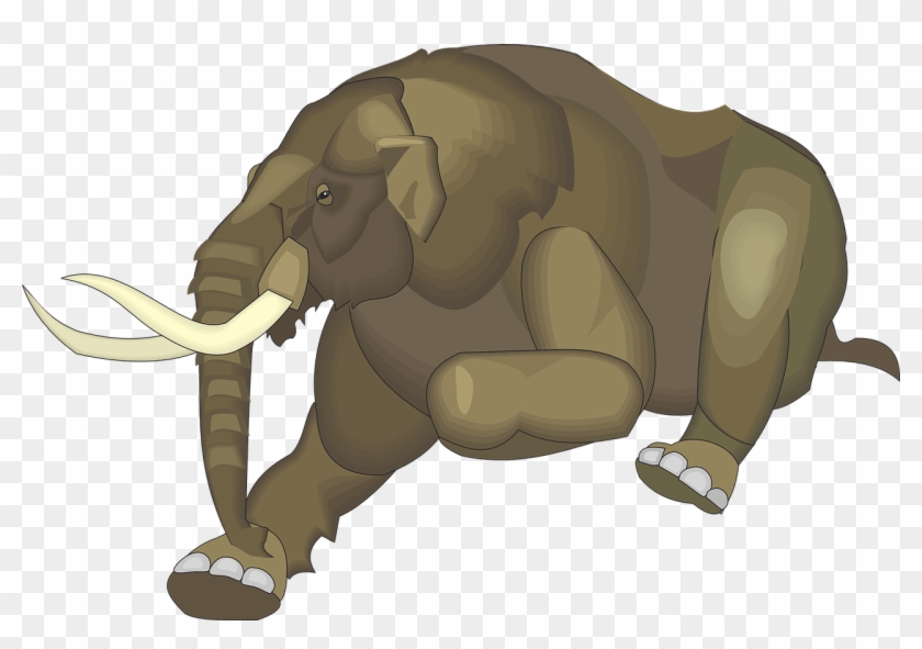 Running Animal Ancient Elephant Png Image - Indian Elephant Clipart