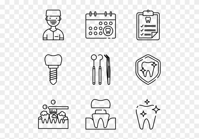 Dental - Hand Drawn Restaurant Icon Clipart