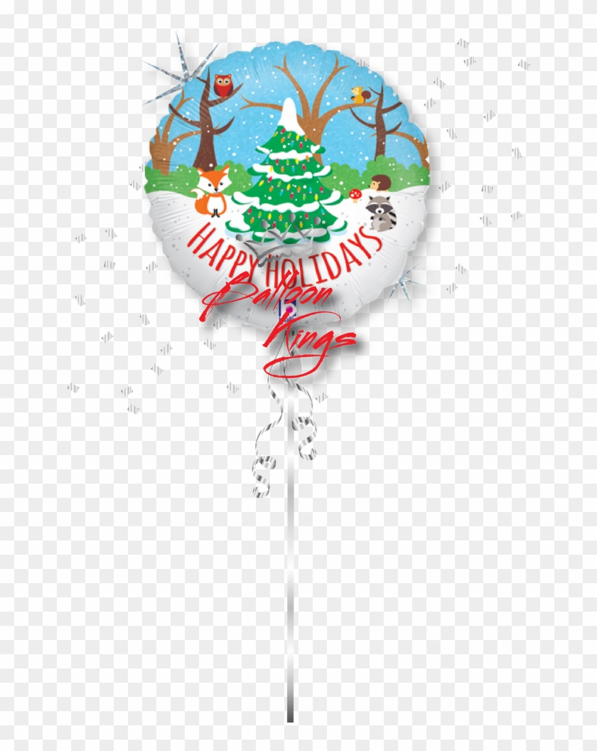 Woodland Happy Holidays Clipart