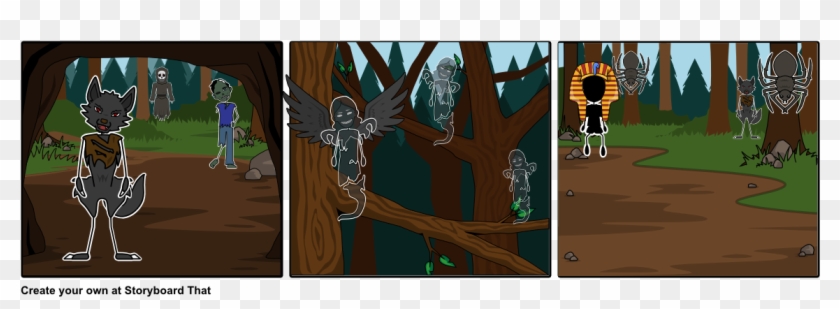 The Evil Forest - Cartoon Clipart #3014048