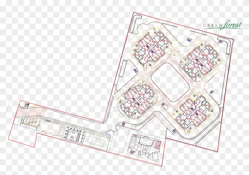 Urban Forest 3 And 2 Bhk Master Plan Clipart