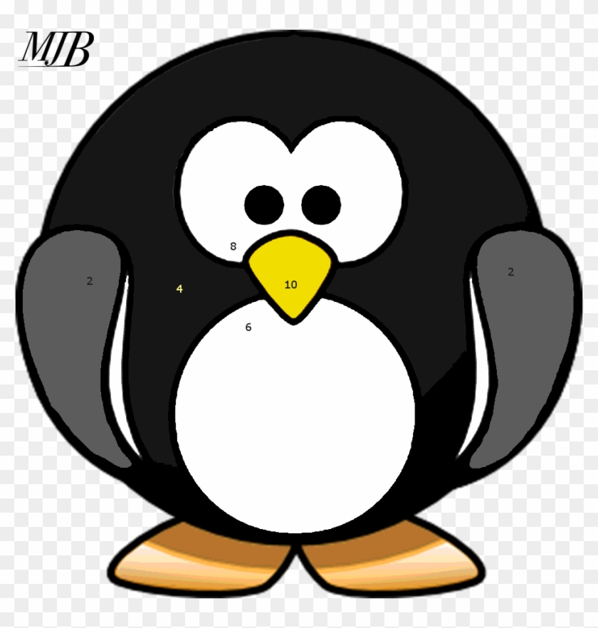 Animal Target Faces - Round Cartoon Penguin Clipart #3014168