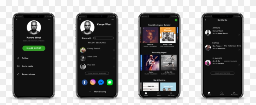 Spotify Mockup - Plateforme De Streaming Musique Clipart