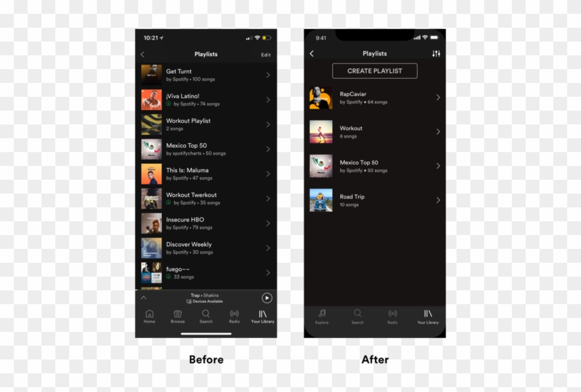 Royalty Free Library Spotify Transparent Redesign - Playlist Spotify Mobile Share Clipart