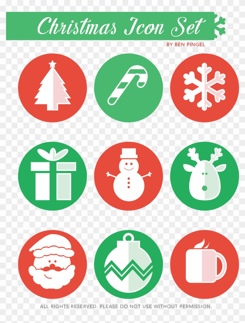 Cute Christmas Icon Set Client Location - Christmas Cute Icon Clipart #3014819