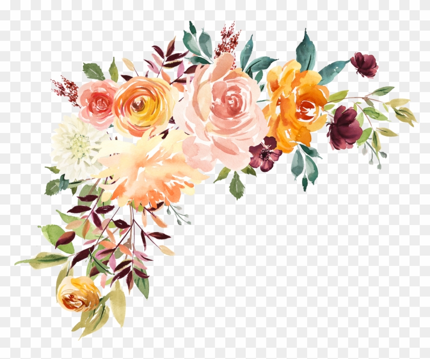 Watercolor Flower Background Free Watercolor Flowers Floral Border Transparent Background Clipart 3014865 Pikpng