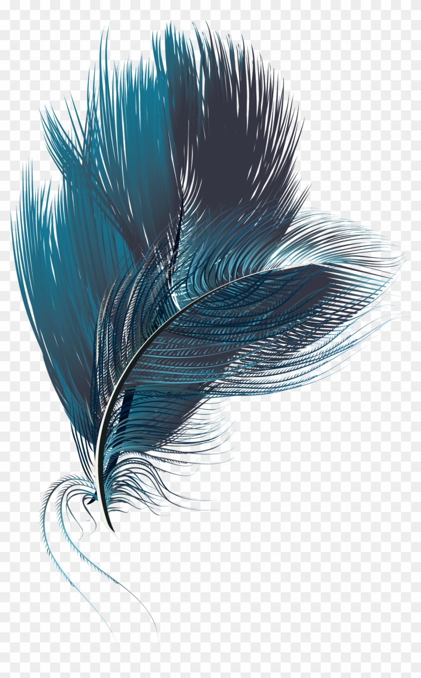 Blue Feathers Png - Illustration Clipart