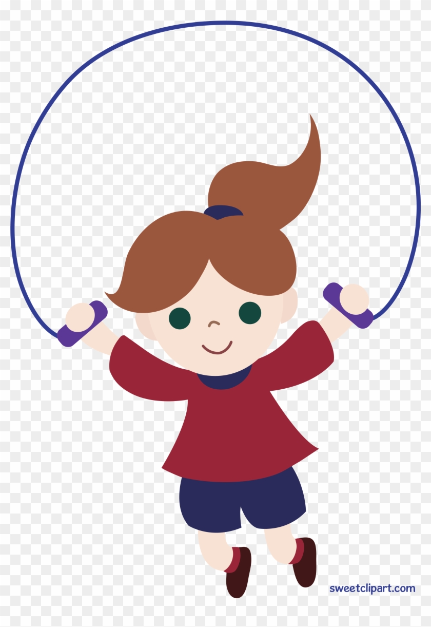Girl Clip Art Sweet - Jumping Rope Clip Art - Png Download #3015930