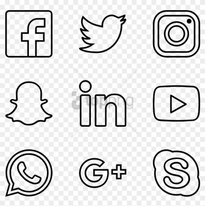 Free Png Transparent Social Media Png Image With Transparent - Social Media Png White Clipart