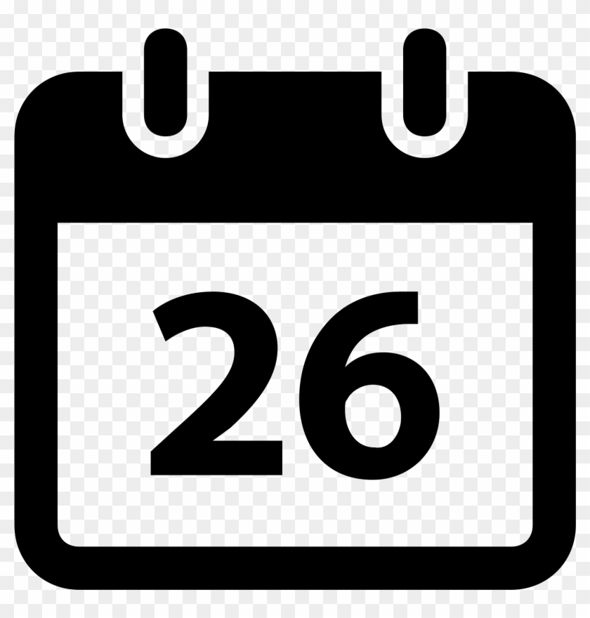 Computer Icons, Calendar Date, Calendar, Area, Text - Calendar 26 Icon Png Clipart