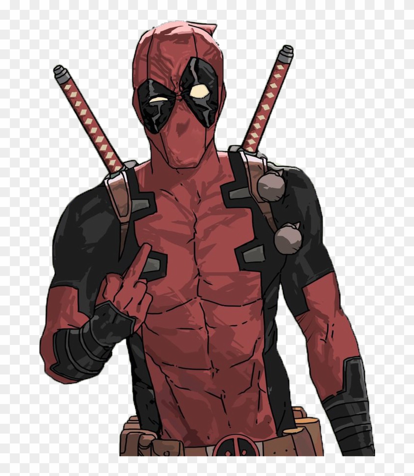 Television Superhero Show Movie Others Deadpool Drawing - Deadpool Showing Middle Finger Clipart