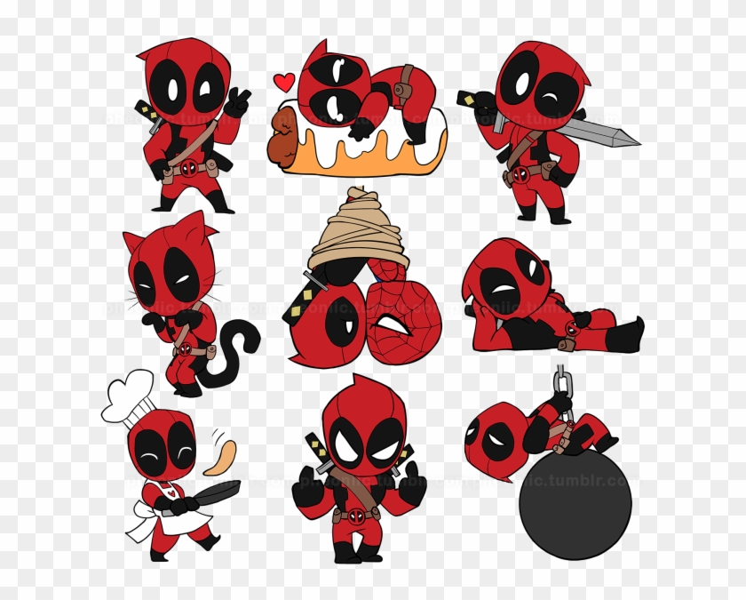 Cute Deadpool, Deadpool Chibi, Deadpool X Spiderman, - Дэдпул Чиби Clipart