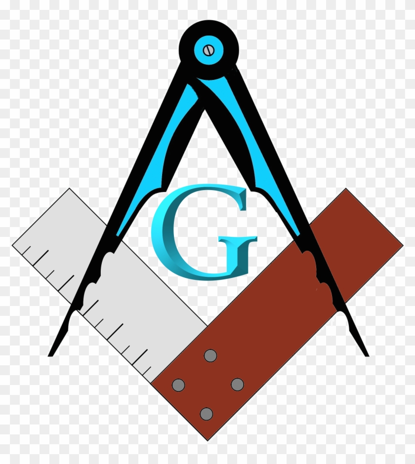 Square And Compass Png - Freemason Square And Compass Art Clipart #3018607