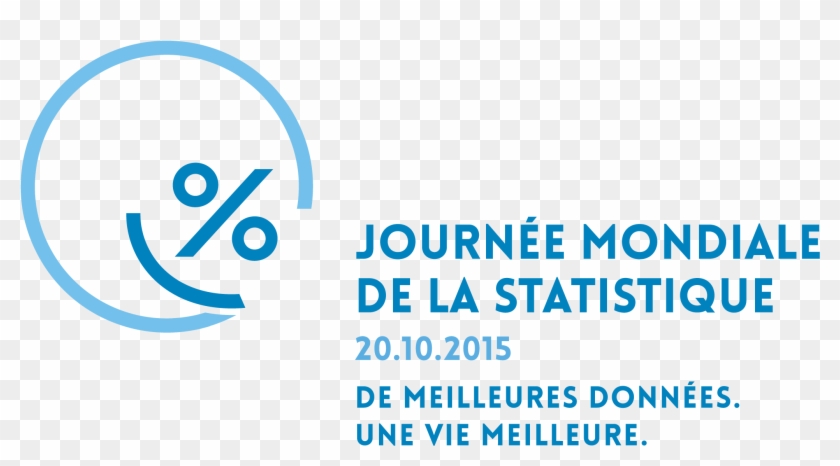 World Statistics Day Logo In French - Circle Clipart