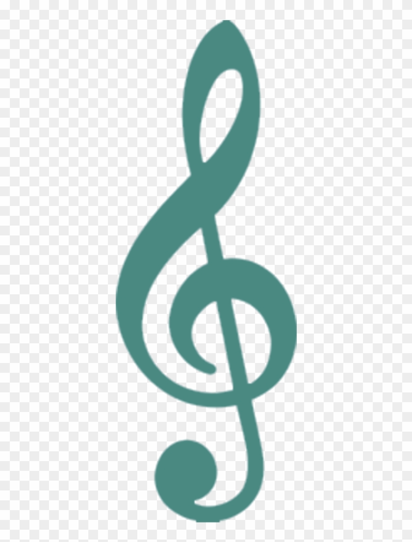 Green Music Notes Png - Blue Treble Clef Clipart #3018911