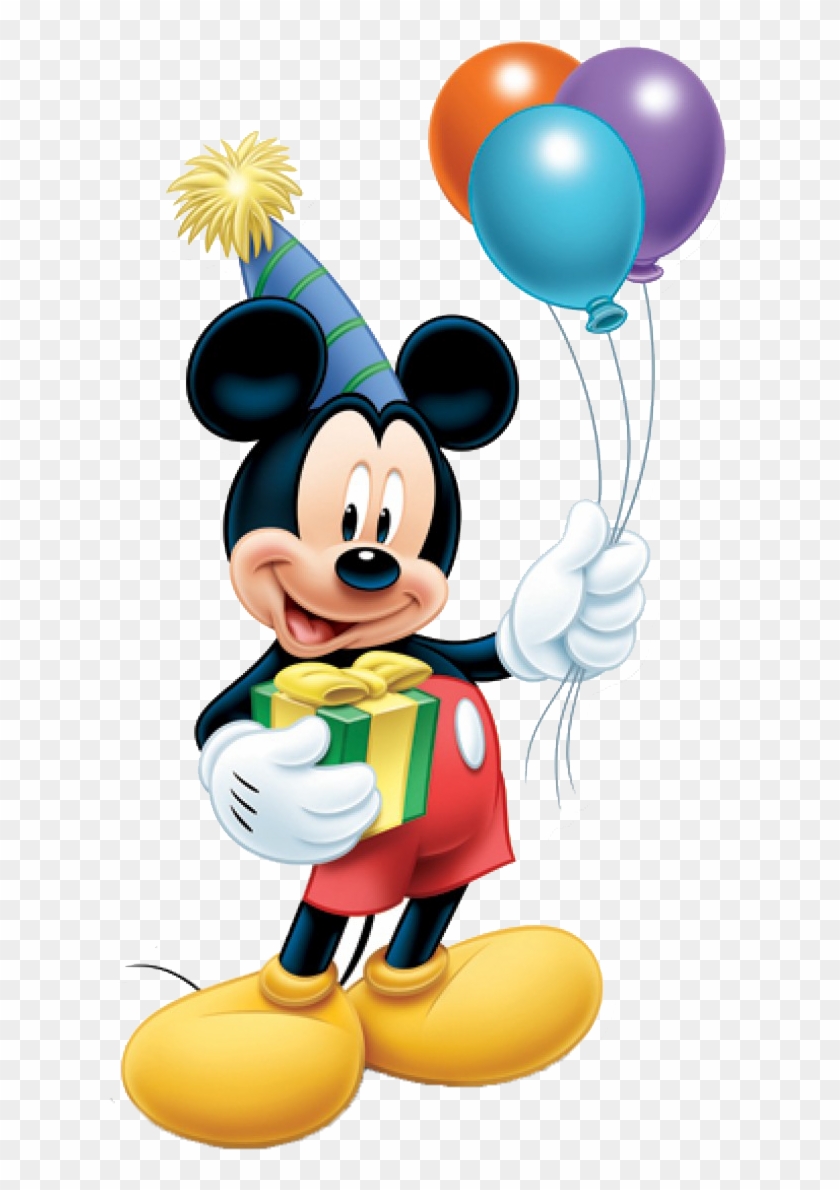 Mickey Balloon Minnie Birthday Mouse Standee Clipart - Mickey Anniversaire - Png Download #3019114