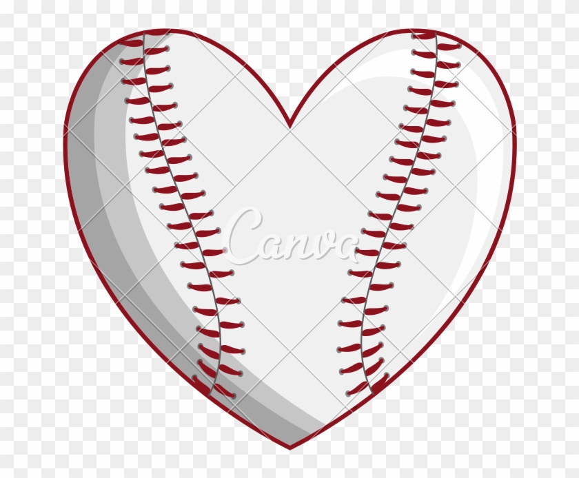 Heart Baseball Png - Heart Clipart #3021122