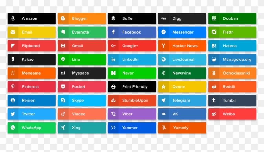 Choose Out Of 40 Media - All Social Media Buttons Clipart