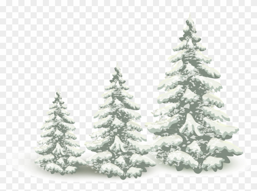 Snow Pine Png - Christmas Snowflakes Falling Png Clipart #3022184