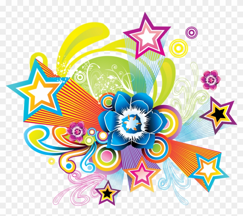 Full Color Decal Stars Salute Rainbow Sticker, Stars - Cách Trang Trí Ngôi Sao Đẹp Clipart #3022588