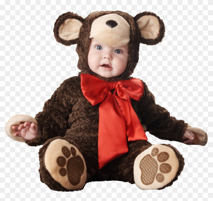 Baby, Child Png - Cute Baby With Teddy Bear Clipart