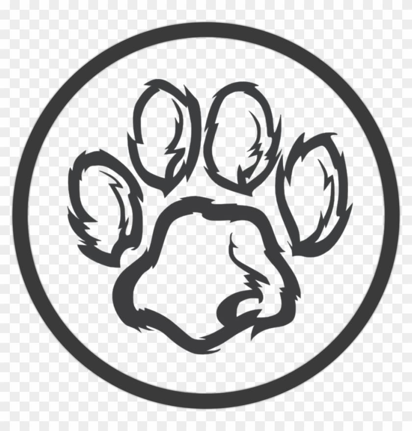 Lion Paw Print Png - Wild Cats Clipart Black And White Transparent Png