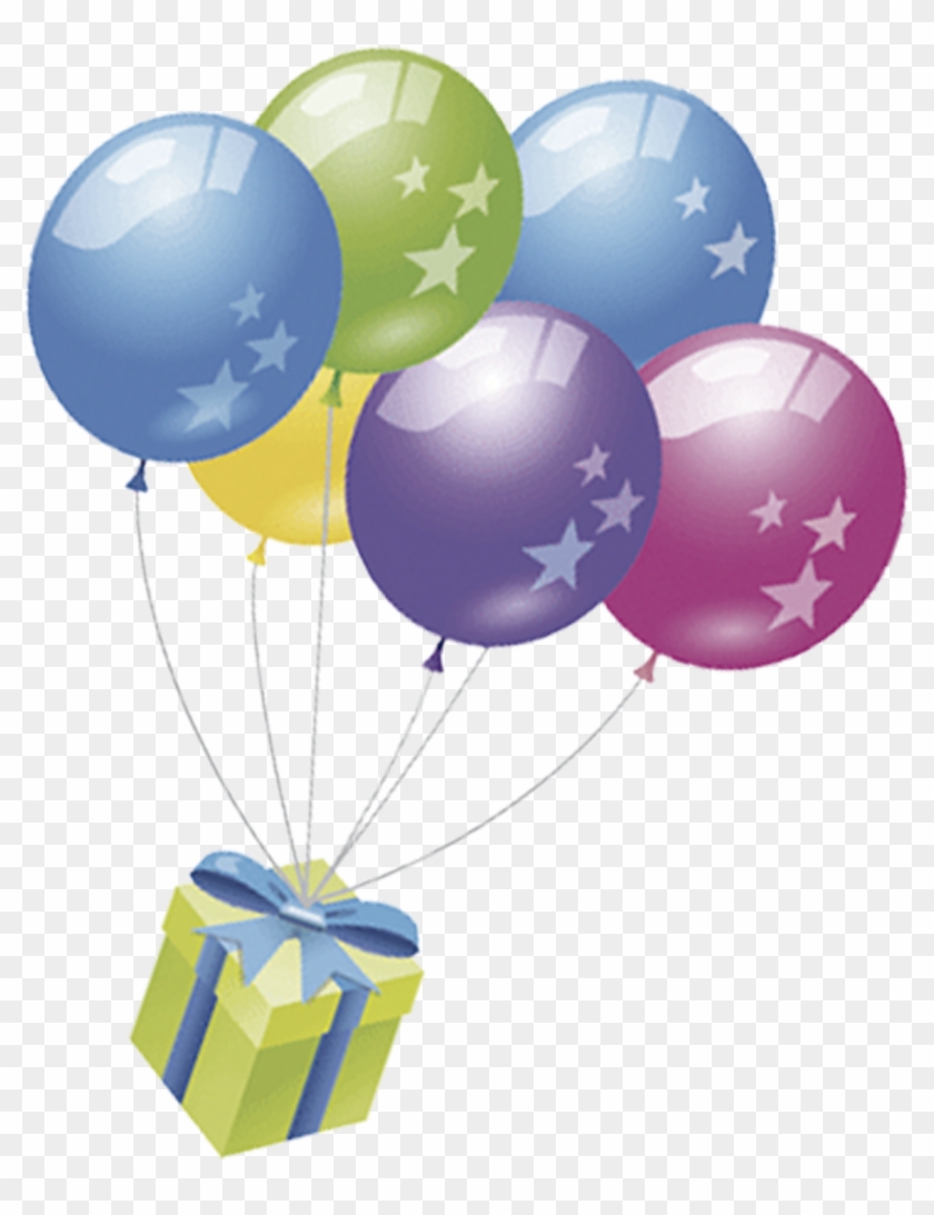 Balloon Birthday Beautiful Hanging Transprent Free - Regalo Y Globos Png Clipart