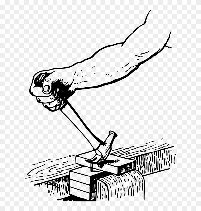 Free Clipart - Hammer With Nail Clip Art - Png Download
