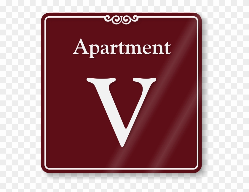 Apartment V Showcase Wall Sign - Sign Clipart